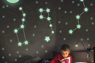 le stelle fluorescenti da attaccare in camera sono utili per rassicurare il piccolo al buio