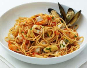 spaghetti ai frutti di mare per bambini